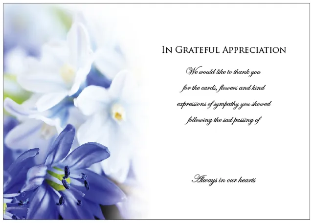 Acknowledgement Card - Code ACK003, Acknowledgement card design
