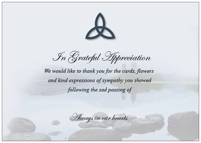 Acknowledgement Card - Code ACK010, Acknowledgement card design