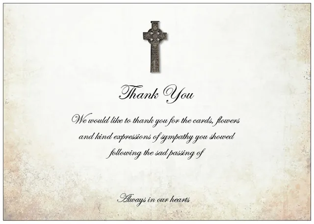 Acknowledgement Card - Code ACK002, Acknowledgement card design