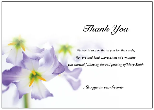 Acknowledgement Card - Code ACK009, Acknowledgement card design