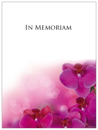 Memorial Card - MCN017, Memorial card design