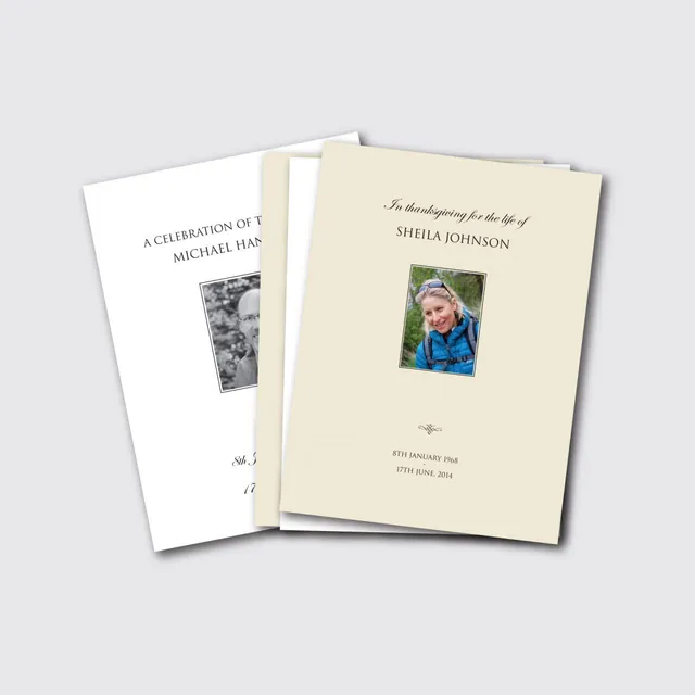 Order of Service Booklet, Booklet design