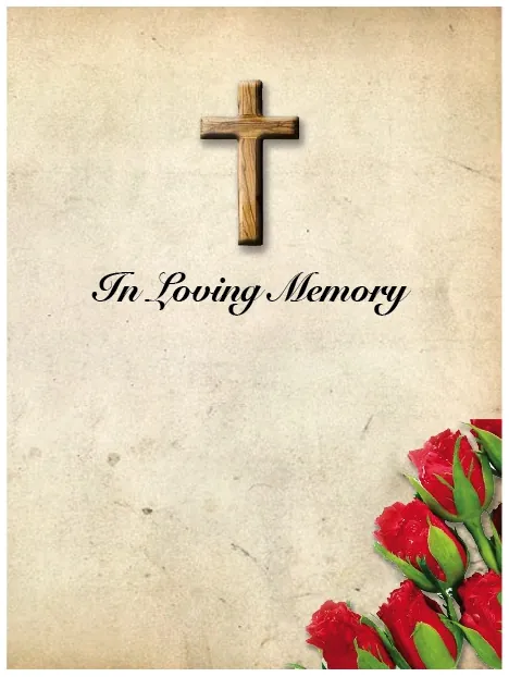 Memorial Card - MCR009, Memorial card design