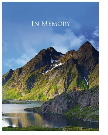 Nature / Scenic - Code: MCN002, Memorial card design