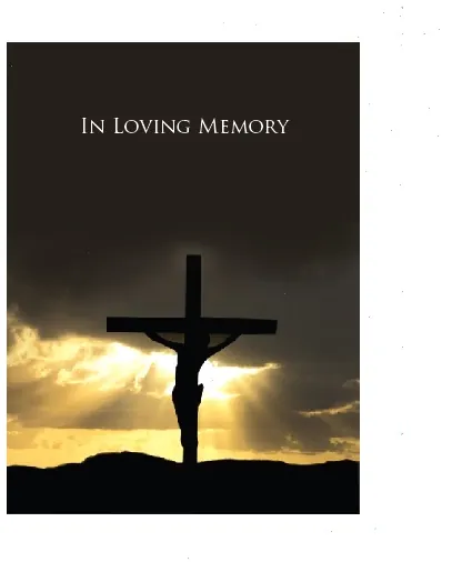 Religious Memorial Card - Code MCR007, Memorial card design