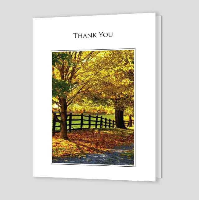 4 Page Folded Acknowledgement Card - Code ACK402, Acknowledgement card design