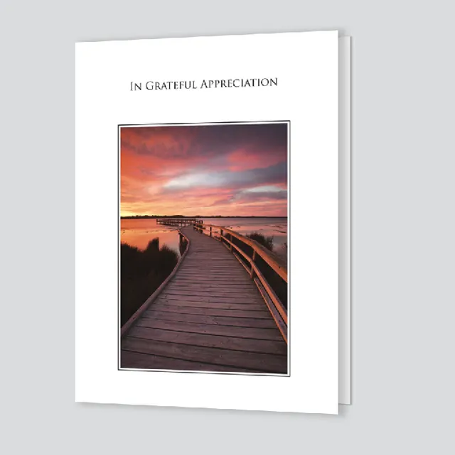 4 Page Folded Acknowledgement Card - Code ACK401, Acknowledgement card design