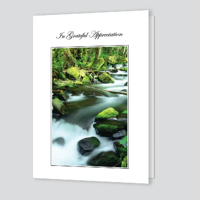 4 Page Folded Acknowledgement Card - Code ACK403, Acknowledgement card design