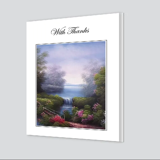4 Page Folded Acknowledgement Card - Code ACK404, Acknowledgement card design