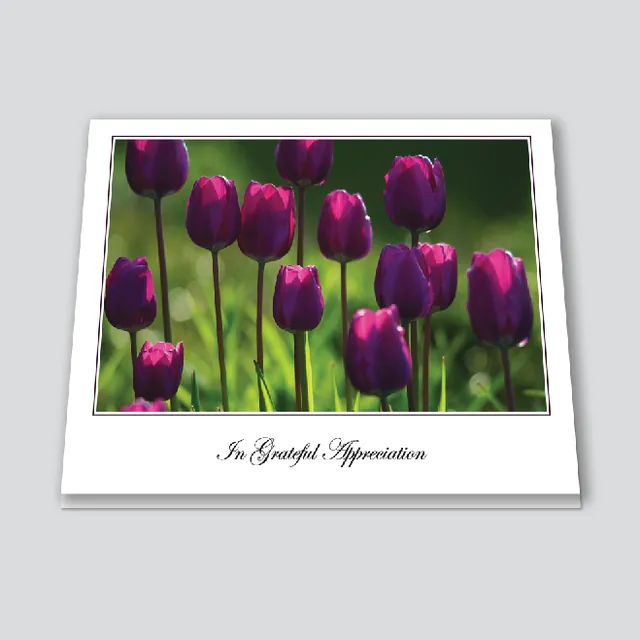 4 Page Folded Acknowledgement Card - Code ACK408, Acknowledgement card design