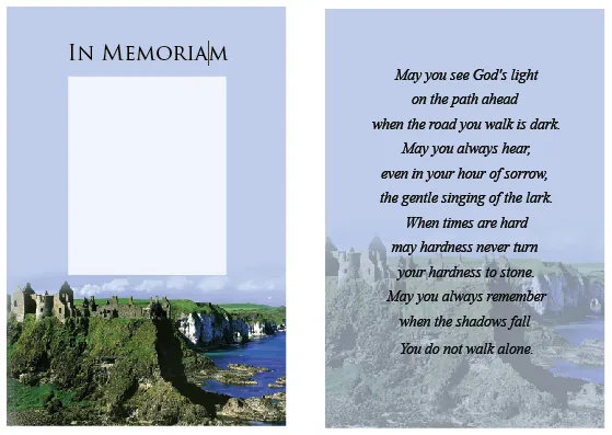 Irish / Celtic Wallet Card  - Code WCI020, Wallet card design