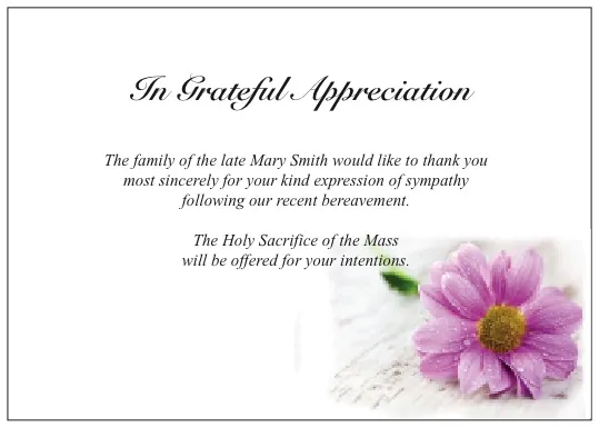 Acknowledgement Card - ACK024, Acknowledgement card design