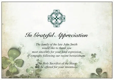 Acknowledgement Card - ACK039, Acknowledgement card design