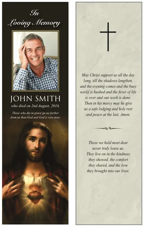 Memorial Bookmark - BMR030, Bookmark design