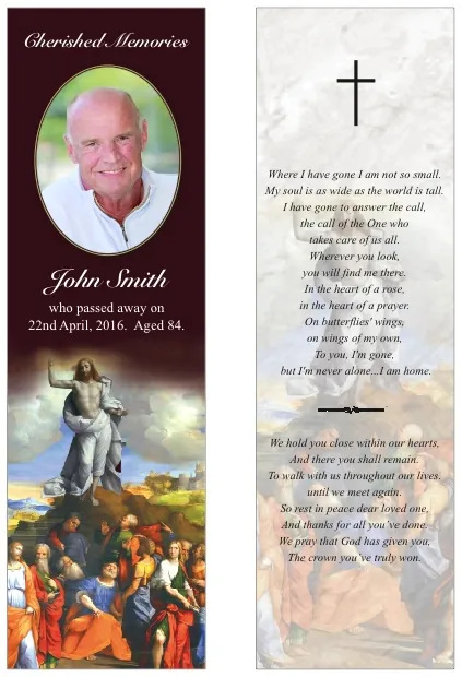 Ascension of Christ - Garofalo - BMR042, Bookmark design