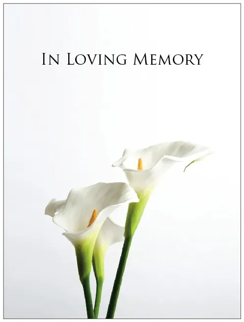 Memorial Card - MCN013, Memorial card design