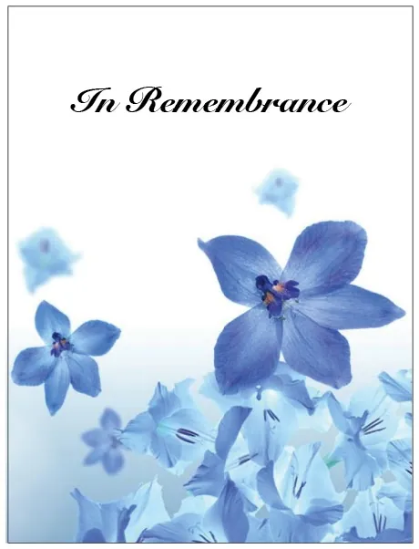 Memorial Card - MCN033, Memorial card design