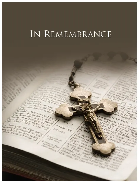 Religious Memorial Card - Code MCR014, Memorial card design