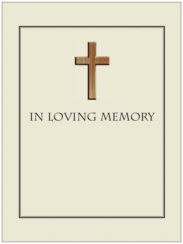 Memorial Card - MCR029, Memorial card design