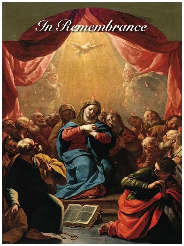 Pentecost - Palomino - MCR036, Memorial card design
