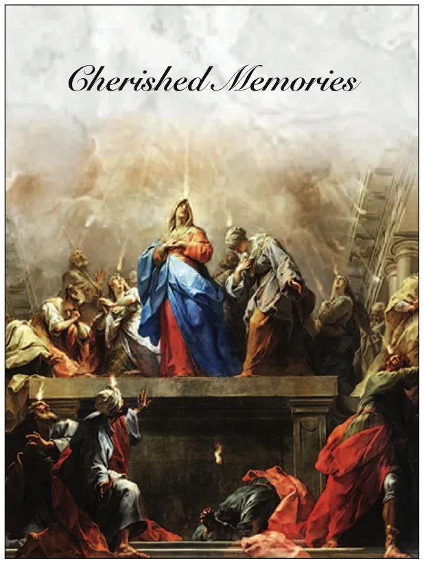 Pentecost - Restout - MCR039, Memorial card design