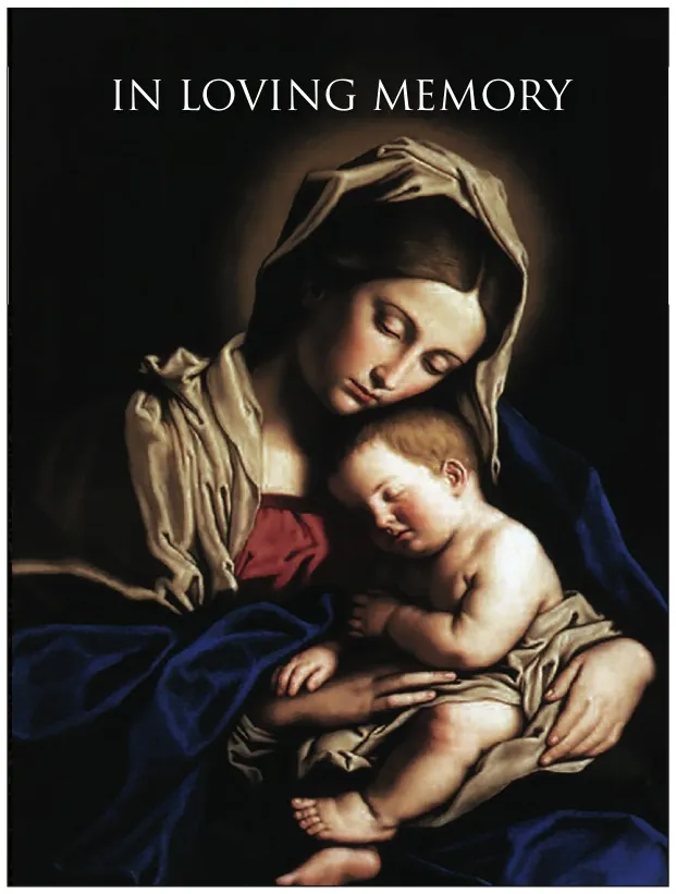 Madonna and Child - Sassoferrato - MCR041, Memorial card design