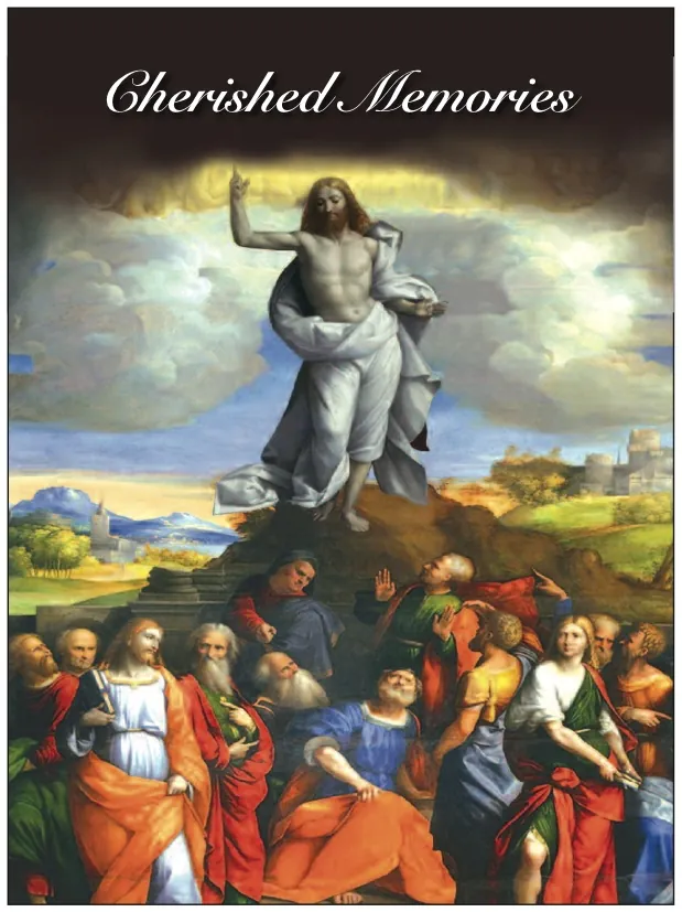 Ascension of Christ - Garofalo - MCR042, Memorial card design