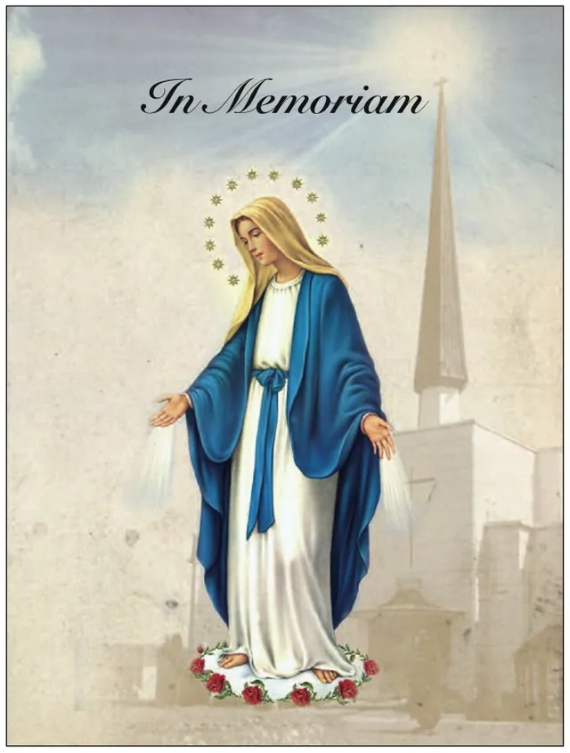 MCR050 - Our Lady Of Knock, Memorial card design