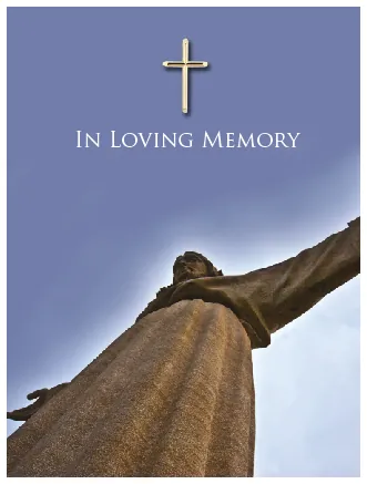 Religious Memorial Card - Code MCR016, Memorial card design