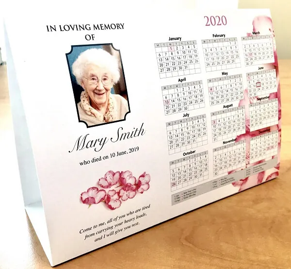 Memorial Desk Calendar - 2, Calendar design